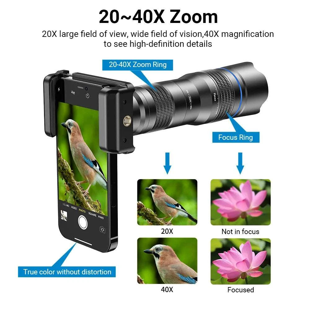 20-40x Zoom Smartphone Telephoto Lens with Tripod Kit-zoom lens kit