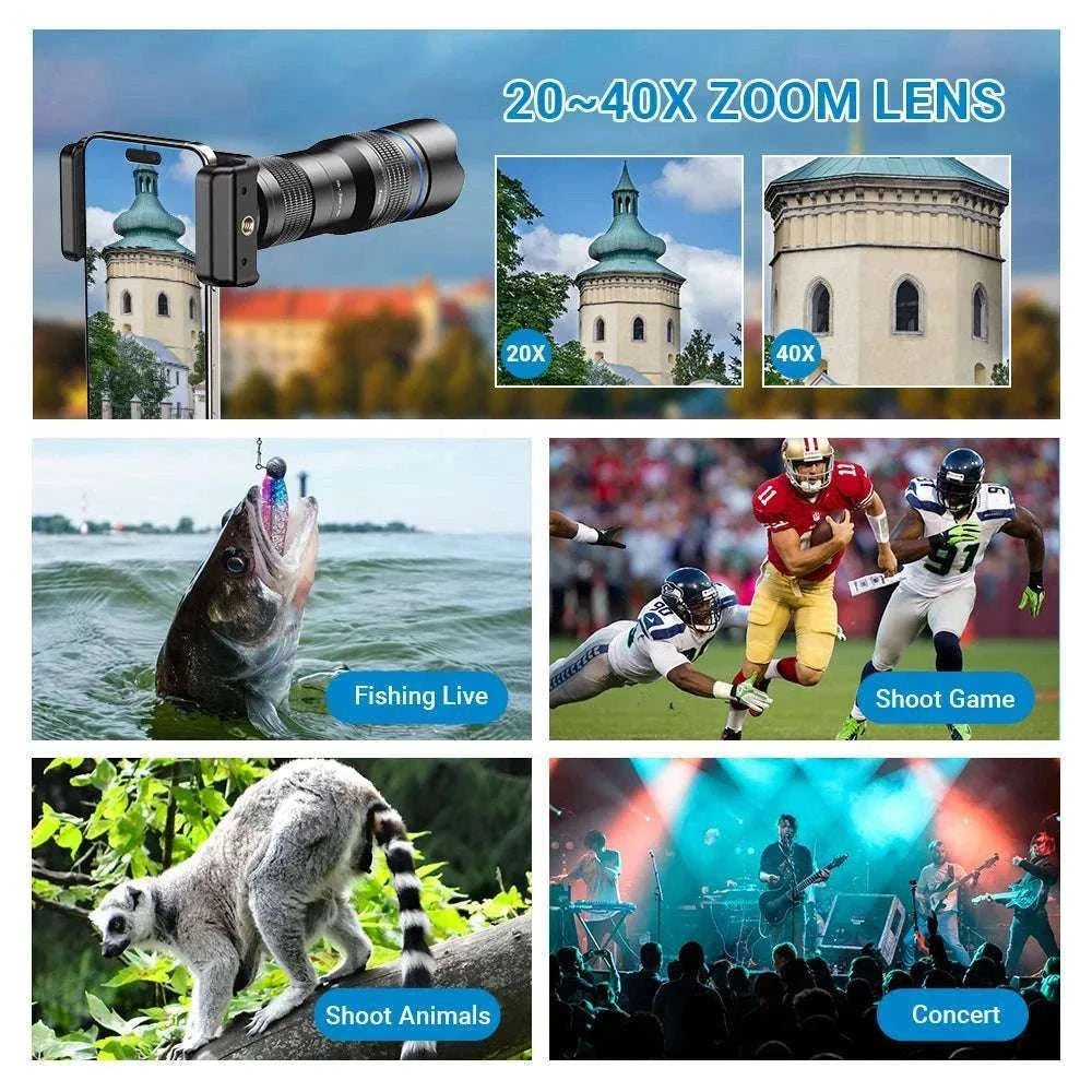 20-40x Zoom Smartphone Telephoto Lens with Tripod Kit-zoom lens kit