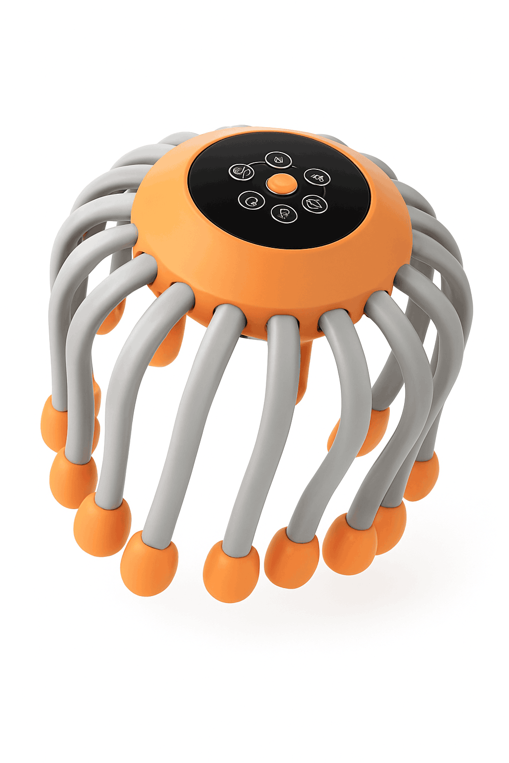 20-Head Scalp Massager with Red Light Therapy and Vibration-Orange