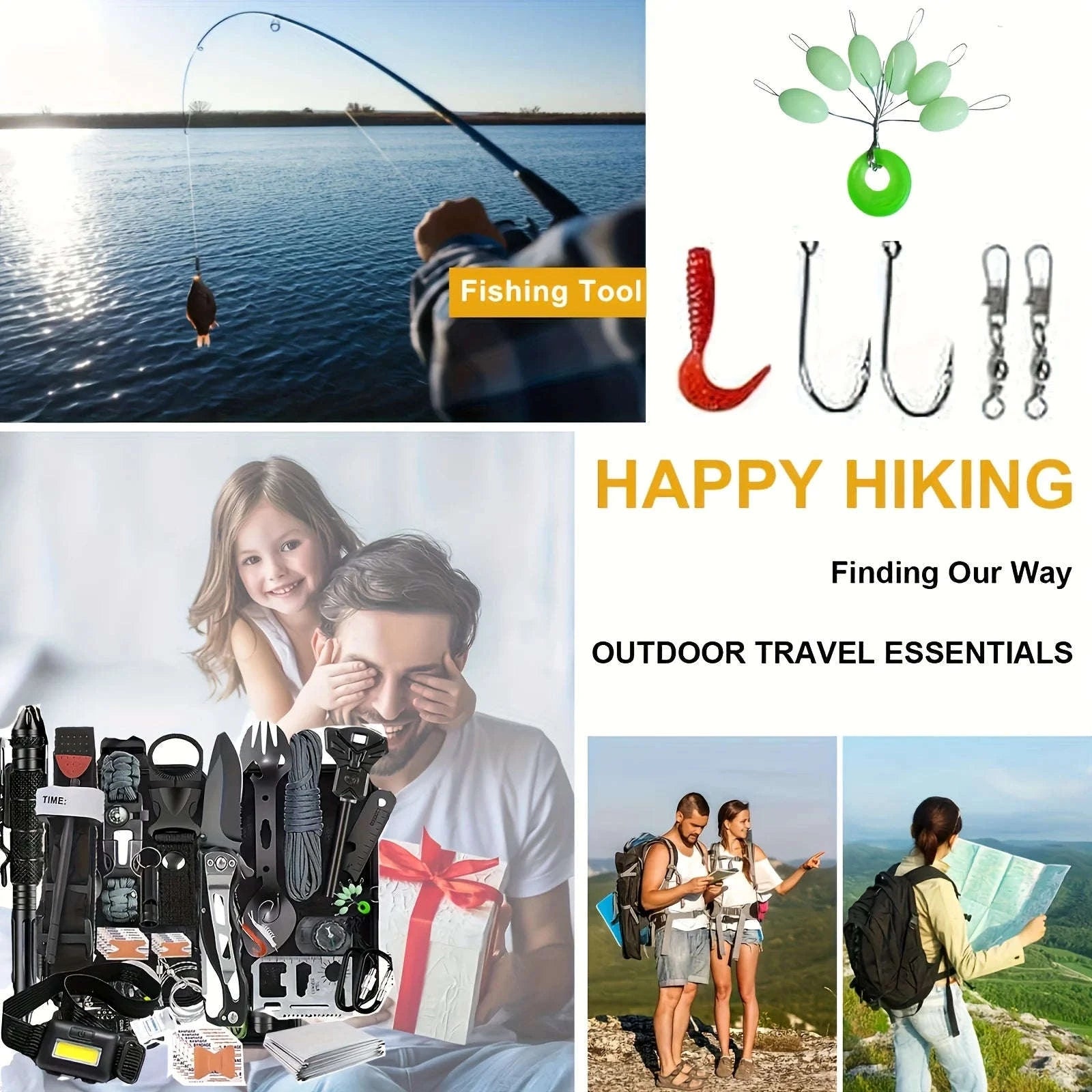 20-in-1 Survival Gear Kit for Camping, Hiking & Emergencies-United States