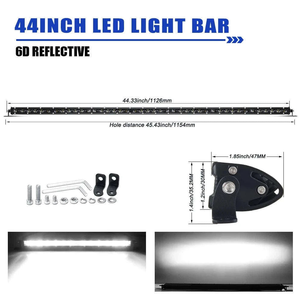 20 Inch 6D Slim LED Light Bar 6500K IP68-50inch 6000K