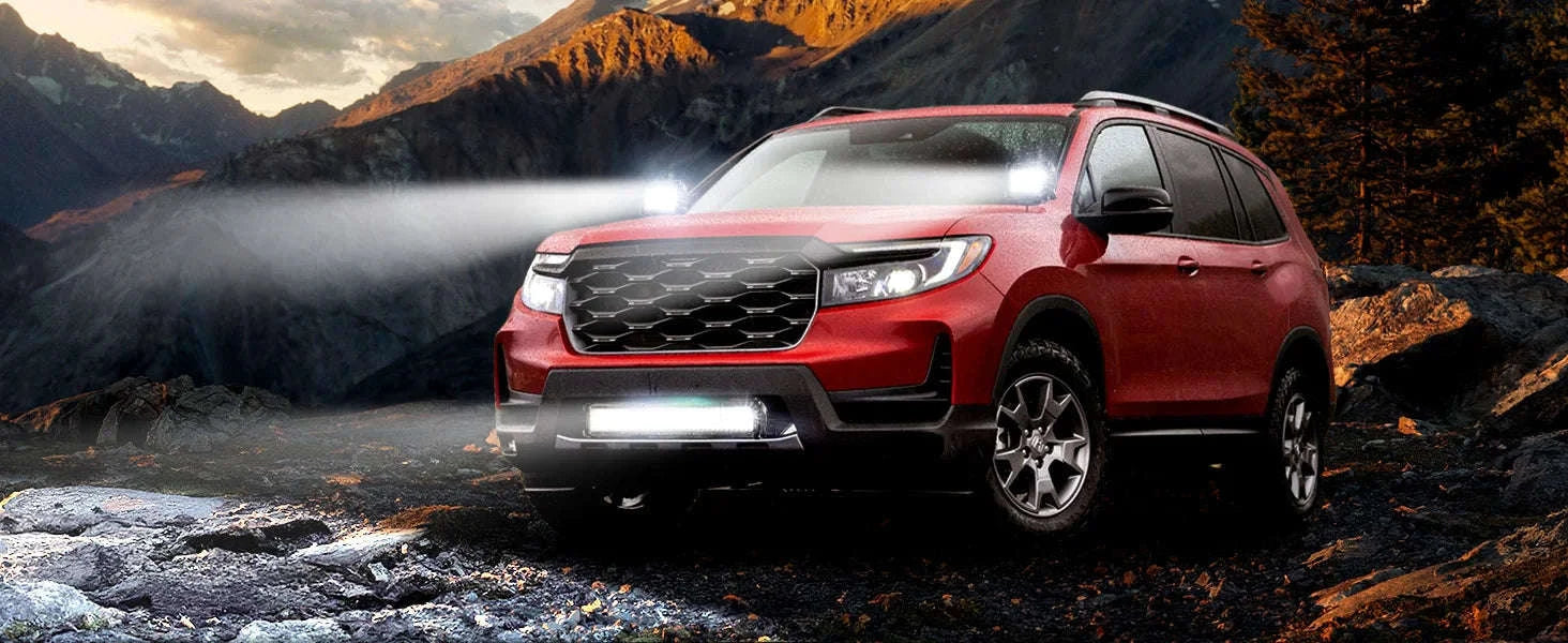 20 Inch LED Light Bar and 2 x 4 Inch LED Light Pods, 100W, 24000LM, 6500K, Waterproof Combo Beam-Default Title