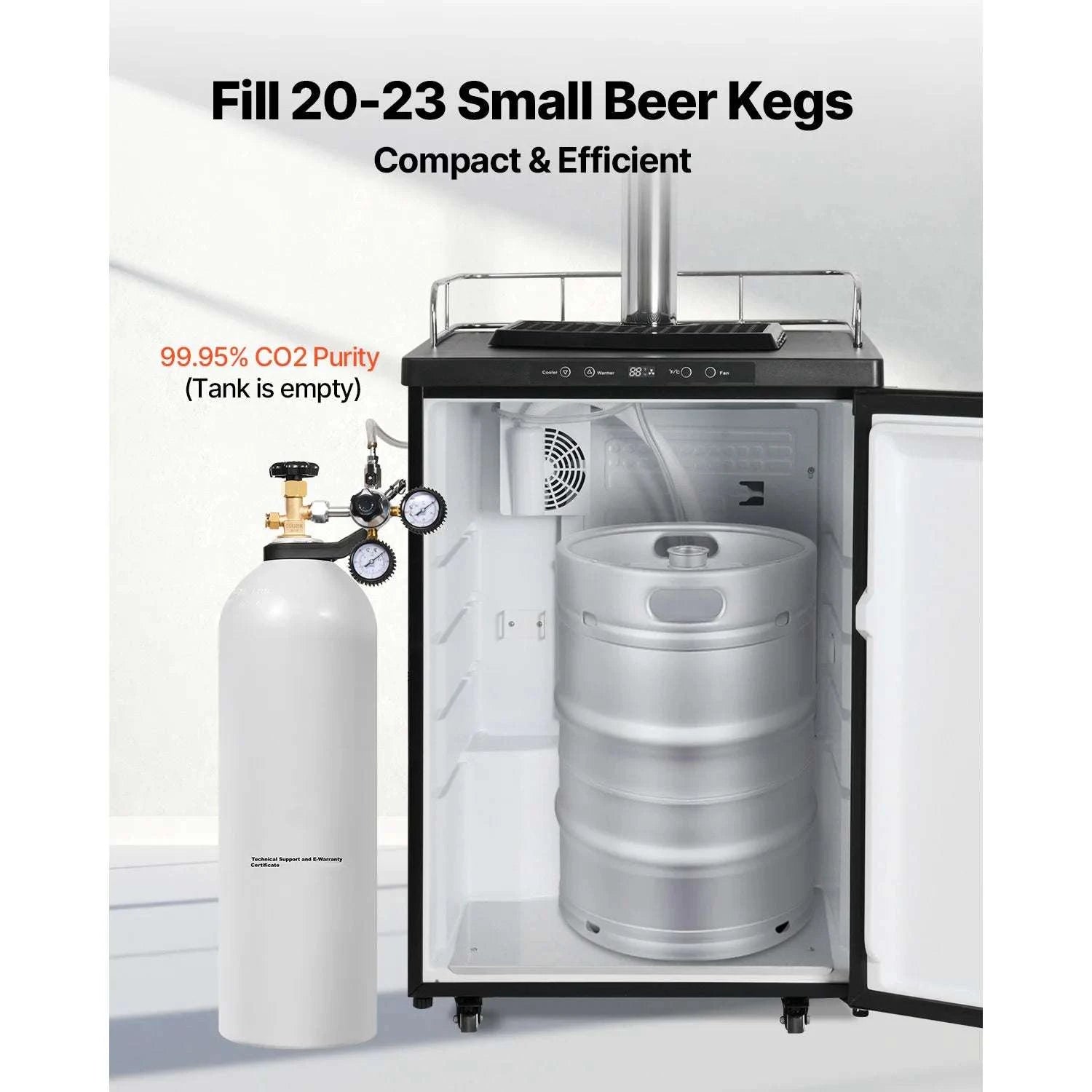 20 lb Aluminum CO2 Tank with CGA320 Valve for Beer & Beverage Use-20lbs 1800 psi / United States
