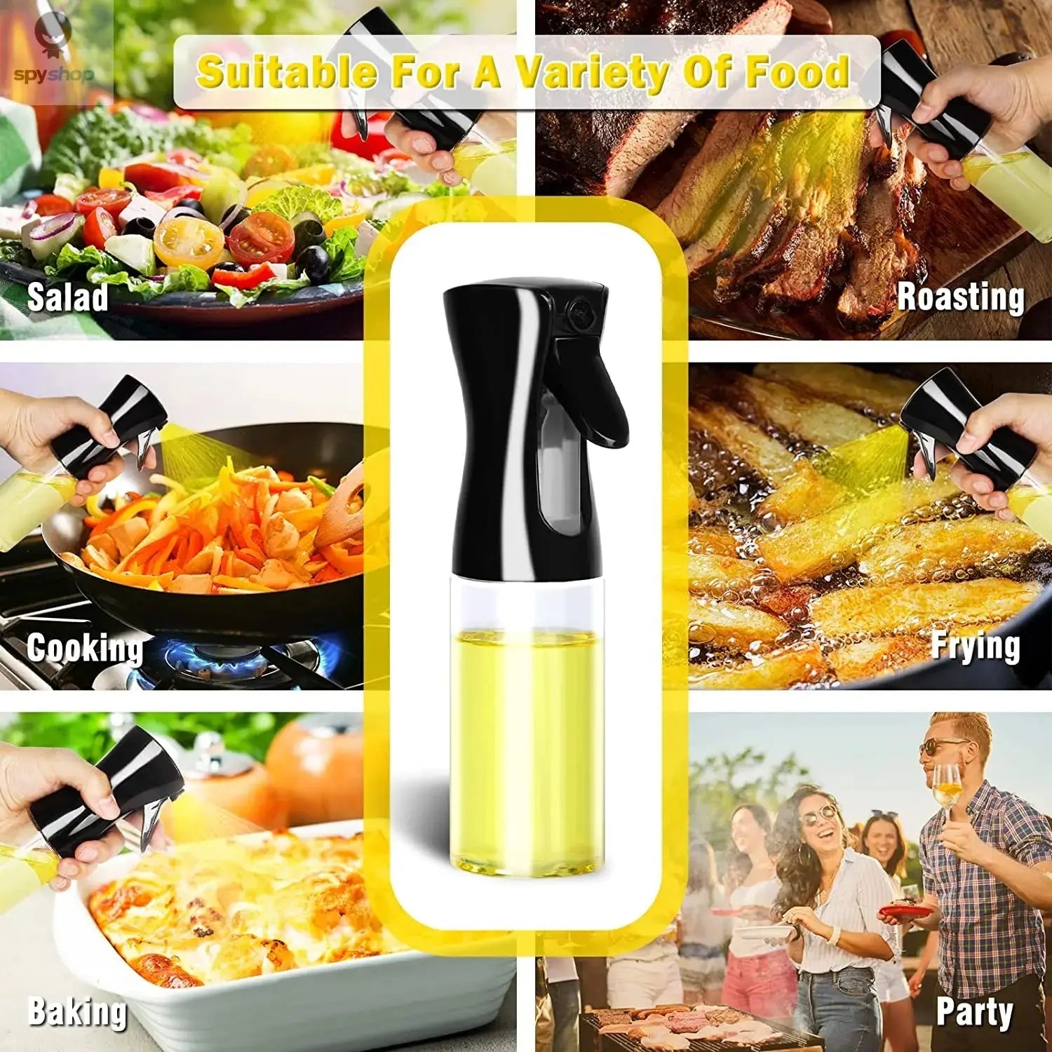 200/300/500ml Oil Spray Bottle BBQ Cooking Olive Oil Sprayer Kitchen Baking Oil Spray Empty Bottle Vinegar Bottle oil brush Spy-shop.com
