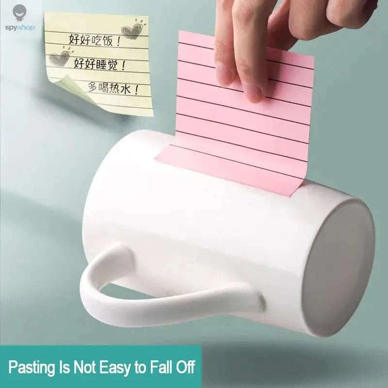 200-Sheet Line Sticky Notes – 4 Color Portable Notepad-Large 200 sheets