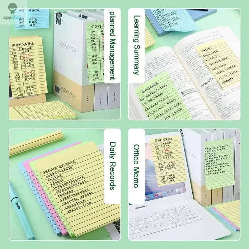 200-Sheet Line Sticky Notes with 4 Color Coding-Large 200 sheets