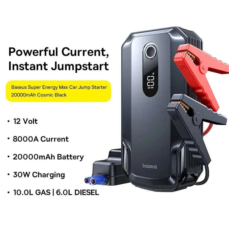 20000mAh Car Jump Starter 8000A Portable 12V Battery Booster-20000mAh