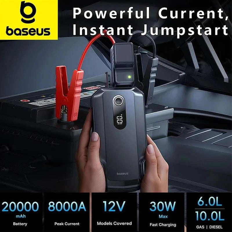 20000mAh Car Jump Starter 8000A Portable 12V Battery Booster-20000mAh