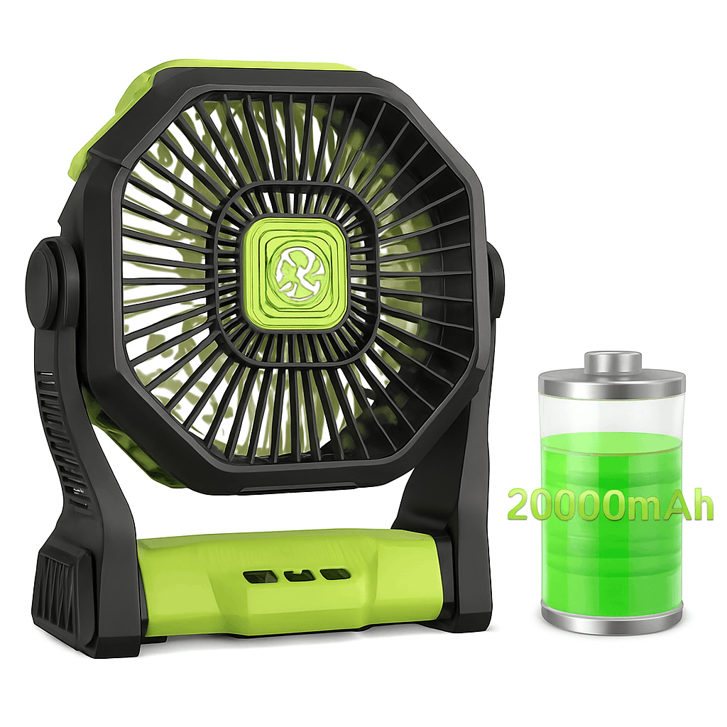 20000mAh Portable Battery Powered Fan with LED Lantern, 4-Speed Adjustable Camping Fan for Tent and Power Outages-United States / Pink / 100V-240V US Plug