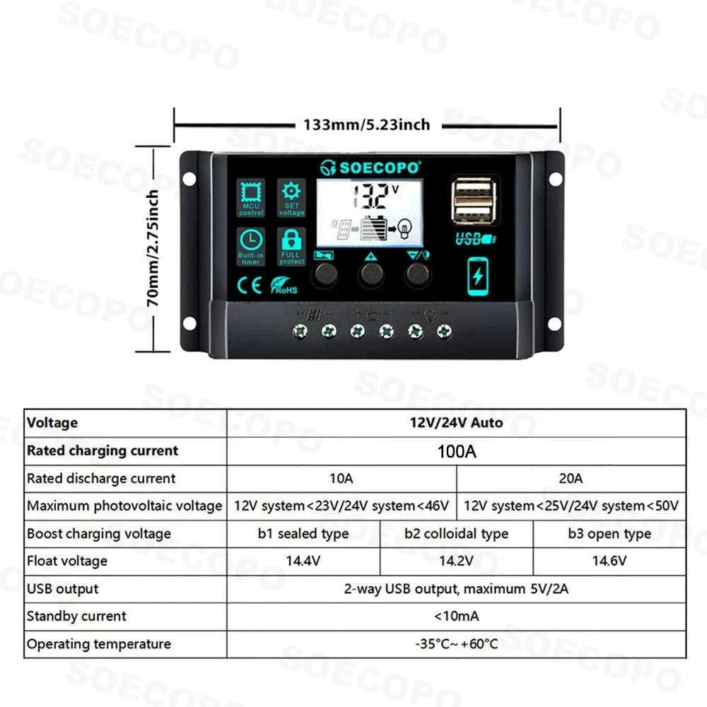 20000W Solar Power System Kit with 800W Panel & 1600W Inverter-12V 24V To 220V 50Hz