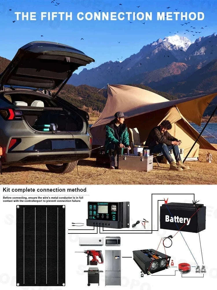 20000W Solar Power System Kit with 800W Panel & 1600W Inverter-12V 24V To 220V 50Hz