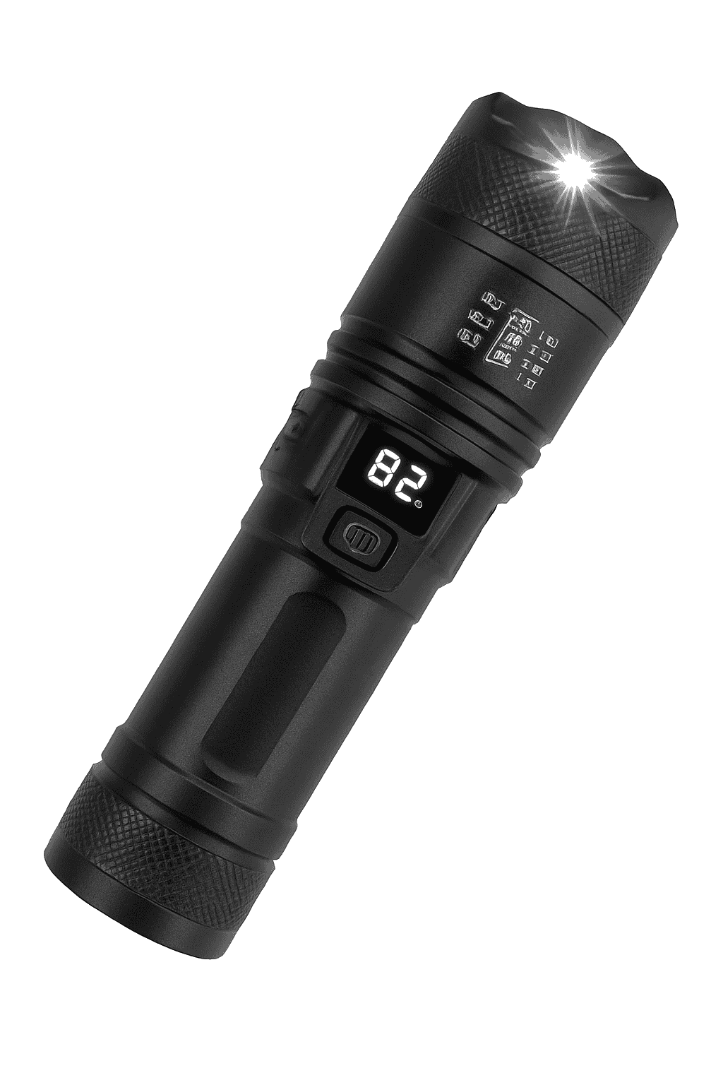 2000LM Rechargeable LED Flashlight with Zoom for Outdoors-with EU Plug / black / ZOOM|Built in battery