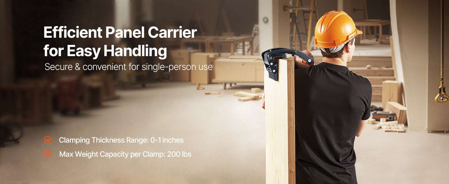 200lb Panel Carrier for Drywall & Plywood with Non-Slip Grip-1Pc / United States