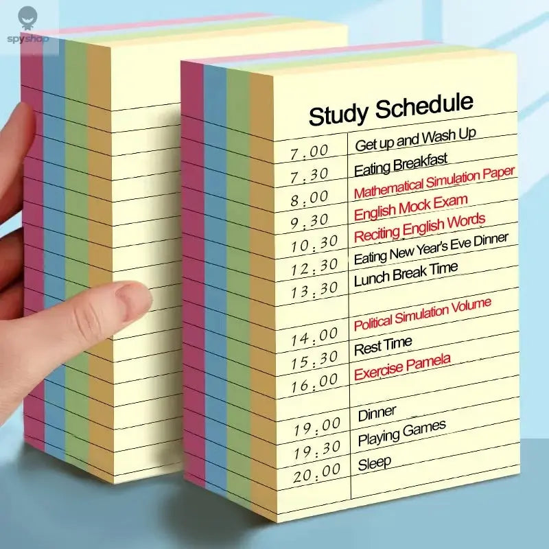 200sheets Line Sticky Notes 4 Colors Portable Student Note Marker Writing Sticky Notes Self-Adhesive Easy To Apply Notepad Spy-shop.com