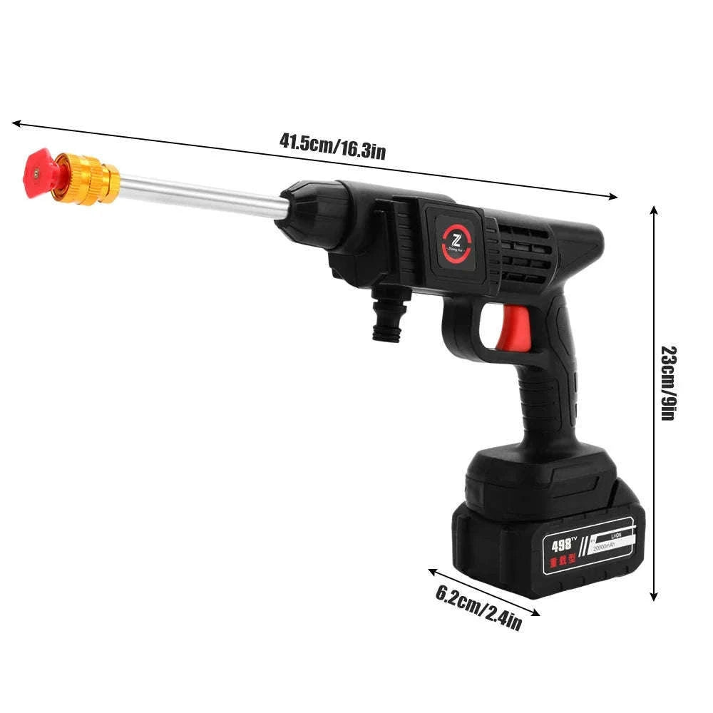 200W Cordless High Pressure Spray Gun Car Washer-With 2X15Cell Battery / Poland / Electric
