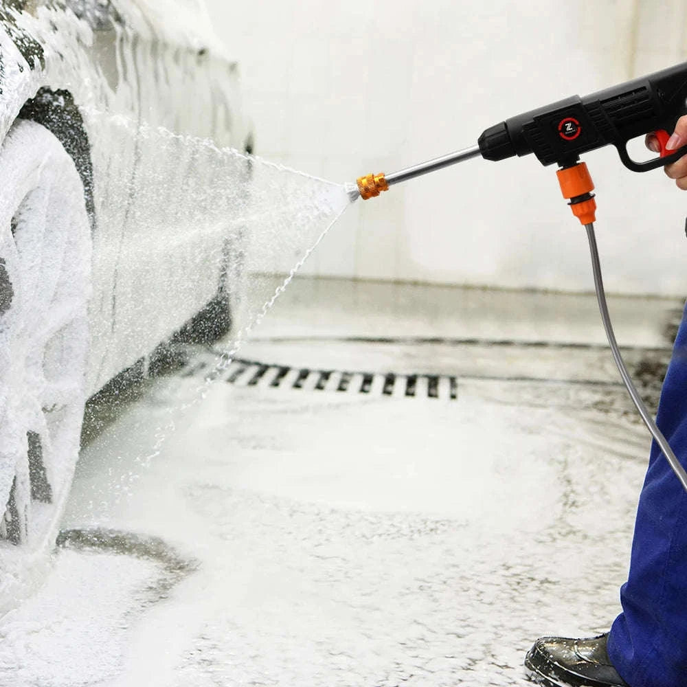 200W Cordless High Pressure Spray Gun Car Washer-With 2X15Cell Battery / spain / Electric