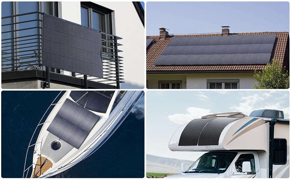 200W Flexible Solar Panel IP68 Monocrystalline 12V/32V for Off-Grid Use-100W / france
