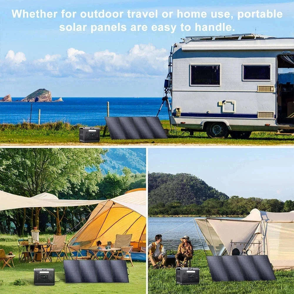 200W Foldable Solar Panel Charger for Camping & Backup Power-200W 18V / United States