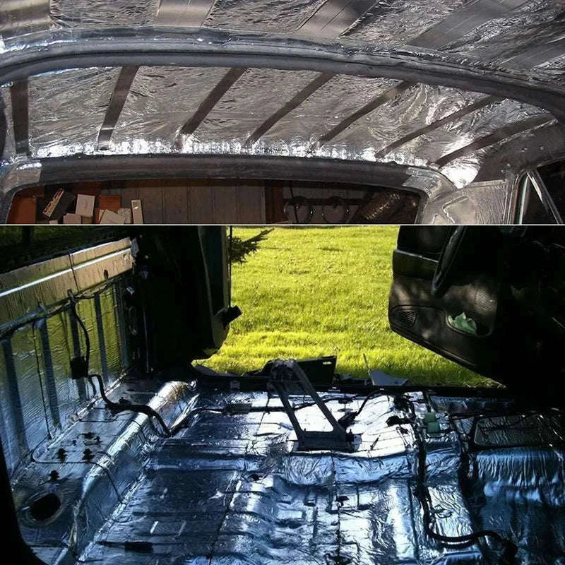 200x50cm Car Sound Deadening Mat Aluminum Foil Closed Cell Foam 5/7/10mm-7mm 200x50cm