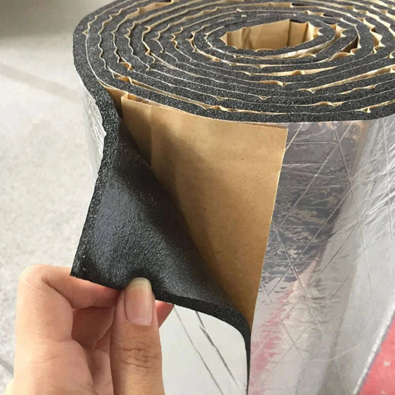 200x50cm Car Sound Deadening Mat Aluminum Foil Closed Cell Foam 5/7/10mm-7mm 200x50cm