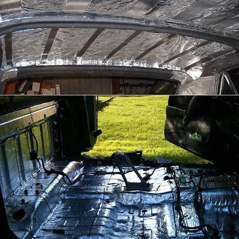 200x50cm Car Sound Deadening Mat Aluminum Foil Closed Cell Foam 5/7/10mm-7mm 200x50cm