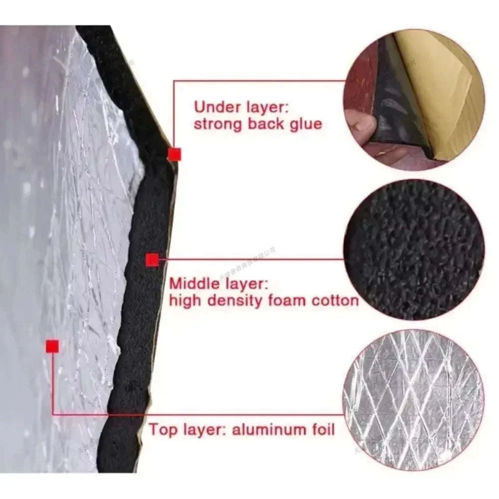 200x50cm Sound Deadener Mat for Car-50cmx200cmx10mm