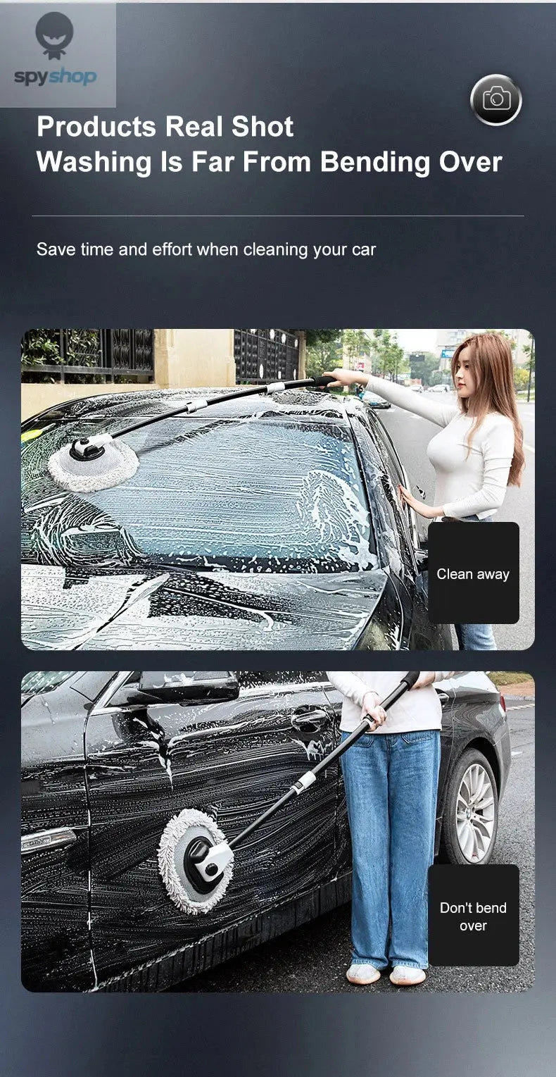 2022 New 15 Degree Bend Car Cleaning Brush Car Wash Brush Chenille Broom Telescoping Long Handle Cleaning Mop Cleaning Tools