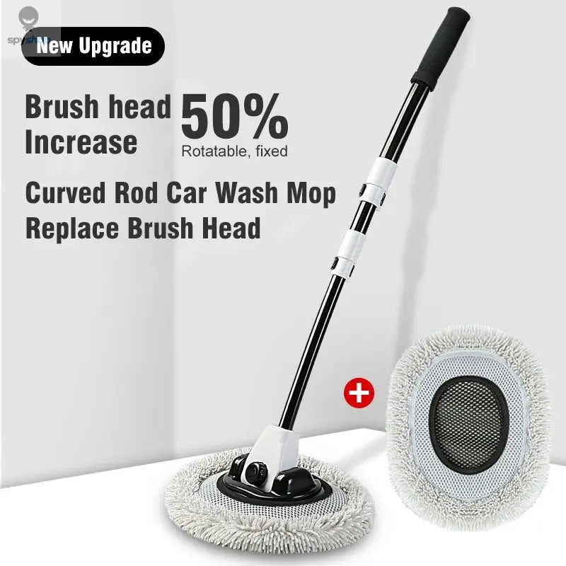 2022 New 15 Degree Bend Car Cleaning Brush Car Wash Brush Chenille Broom Telescoping Long Handle Cleaning Mop Cleaning Tools