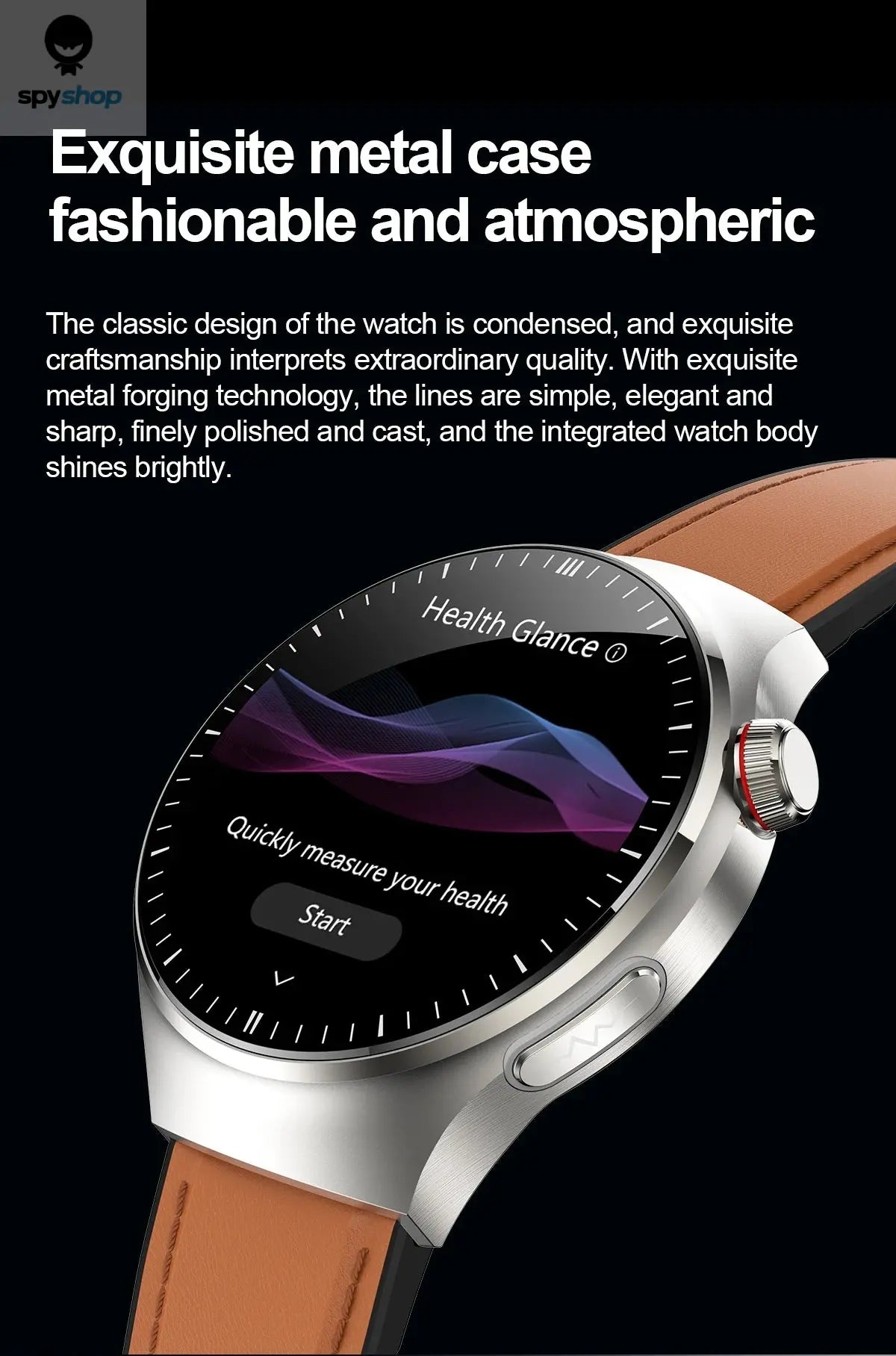 2024 New Medical Grade Smart Watch Blood Sugar Blood Lipid Uric Acid ECG+PPG Body Temperature Bluetooth Call Health Smartwatch Spy-shop.com