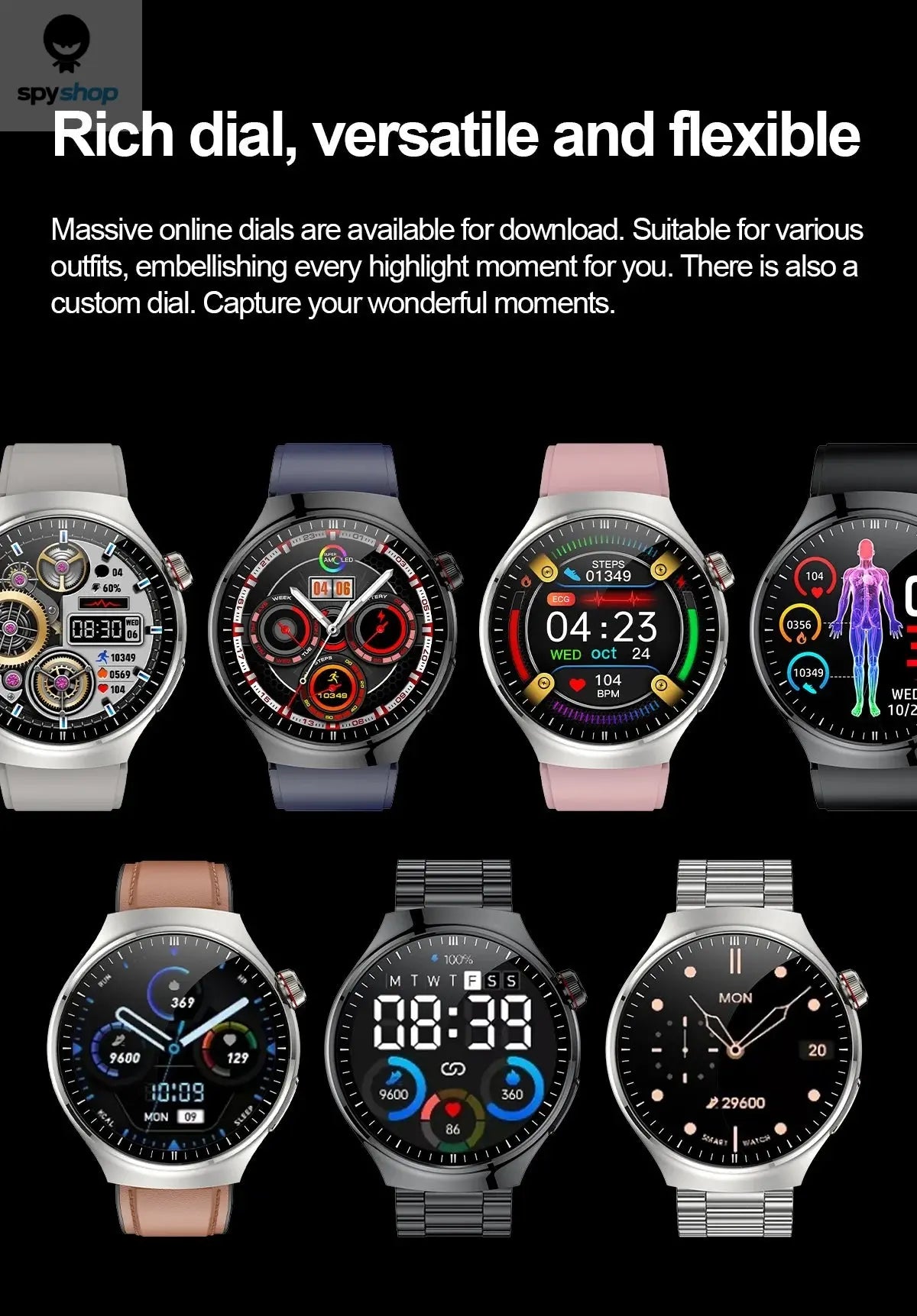 2024 New Medical Grade Smart Watch Blood Sugar Blood Lipid Uric Acid ECG+PPG Body Temperature Bluetooth Call Health Smartwatch Spy-shop.com