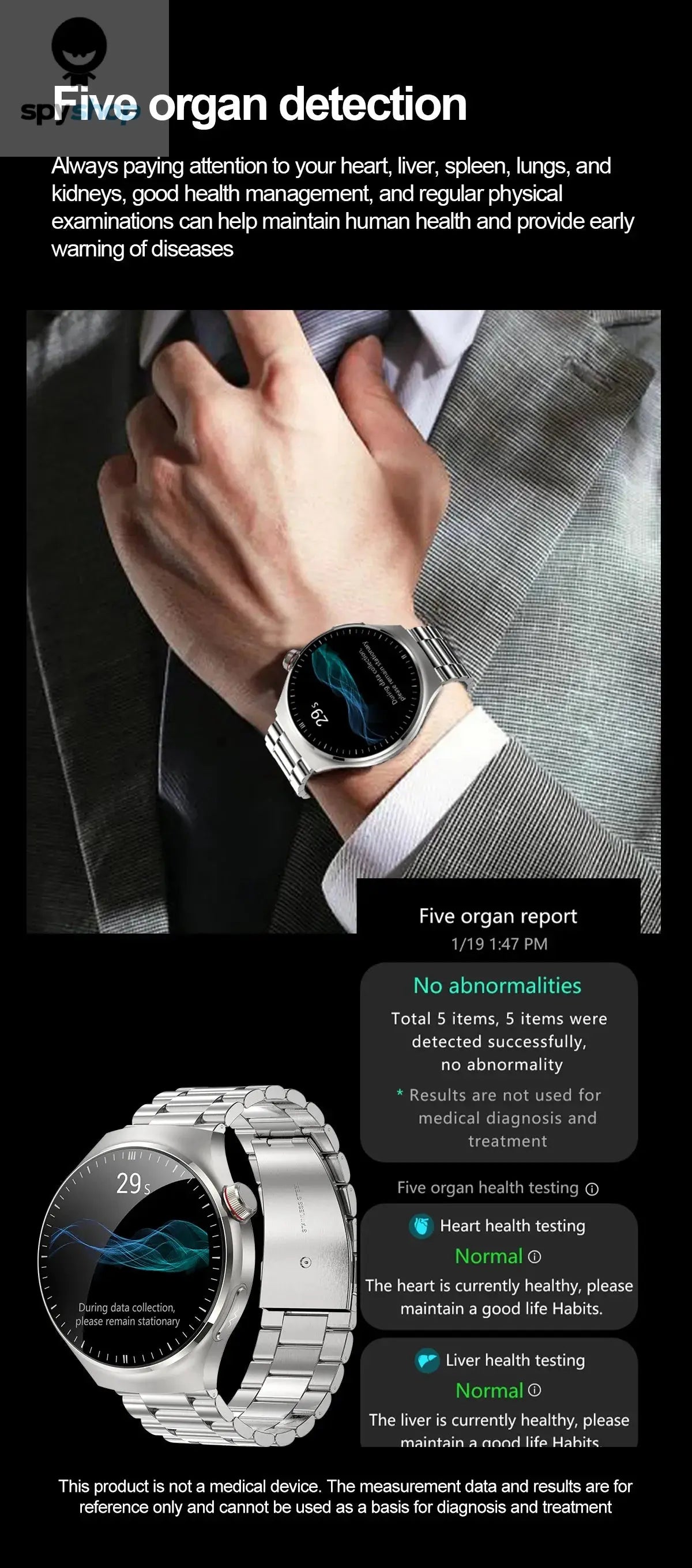 2024 New Medical Grade Smart Watch Blood Sugar Blood Lipid Uric Acid ECG+PPG Body Temperature Bluetooth Call Health Smartwatch Spy-shop.com