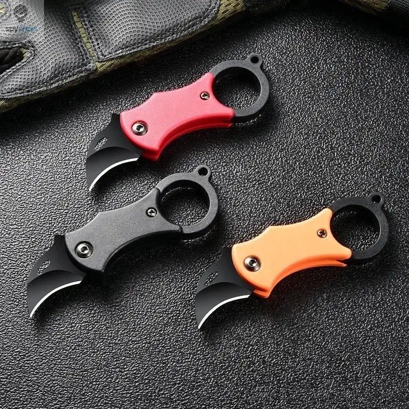 2024 New Outdoor Folding Knife EDC Key Fox Claw Box Cutter Necklace Knife Camping Portable Self-defense Pocket Knife
