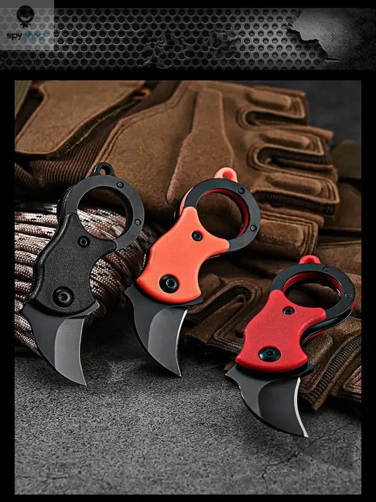 2024 New Outdoor Folding Knife EDC Key Fox Claw Box Cutter Necklace Knife Camping Portable Self-defense Pocket Knife