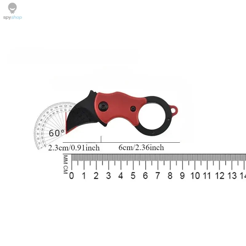 2024 New Outdoor Folding Knife EDC Key Fox Claw Box Cutter Necklace Knife Camping Portable Self-defense Pocket Knife