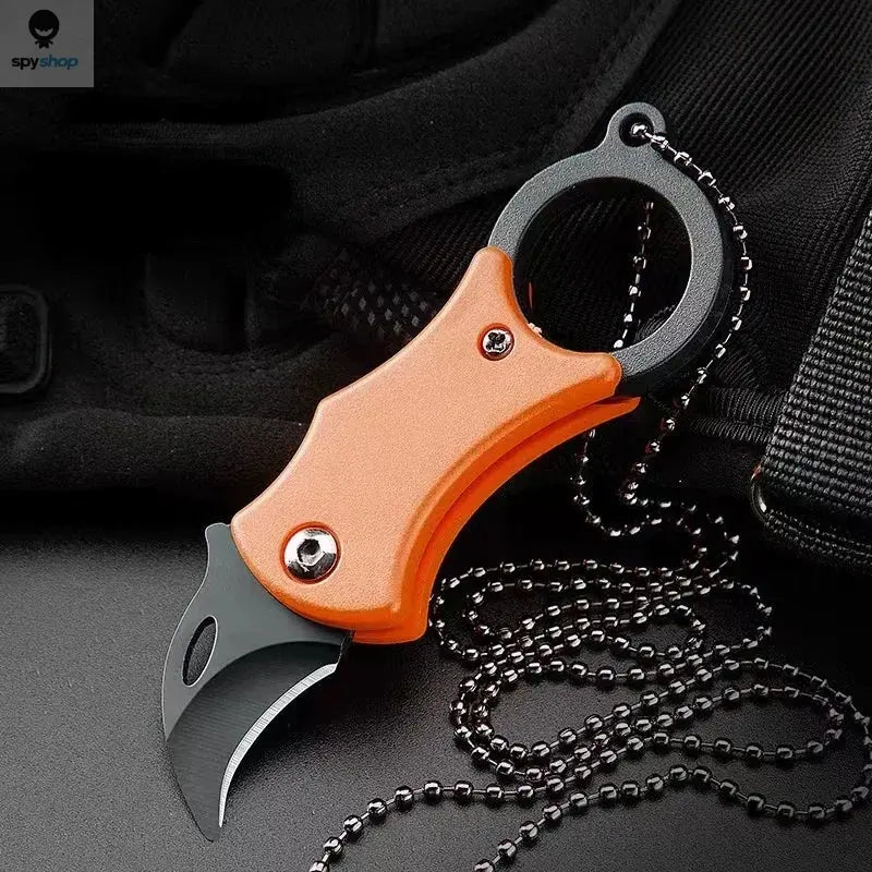 2024 New Outdoor Folding Knife EDC Key Fox Claw Box Cutter Necklace Knife Camping Portable Self-defense Pocket Knife