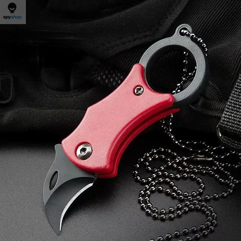 2024 New Outdoor Folding Knife EDC Key Fox Claw Box Cutter Necklace Knife Camping Portable Self-defense Pocket Knife