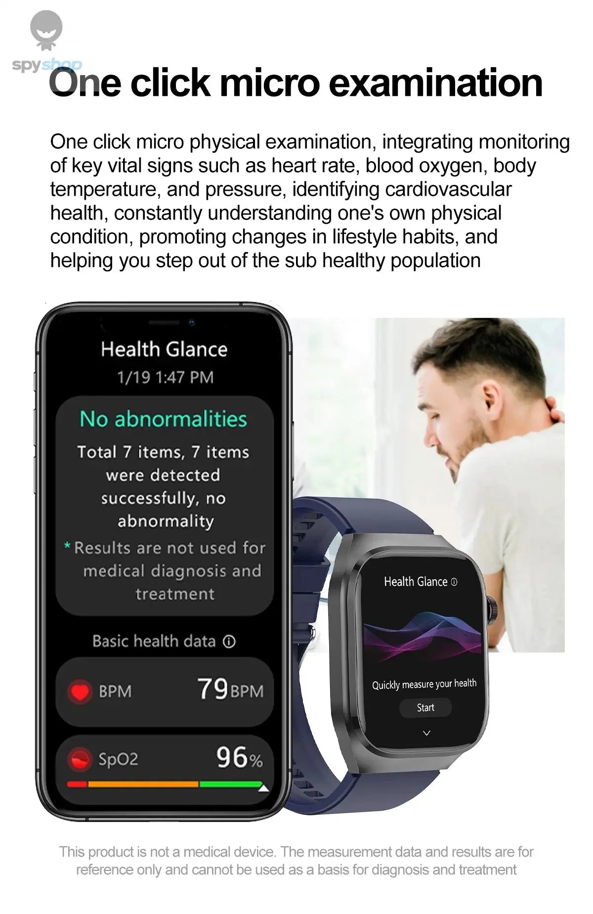 2024 New Uric Acid Blood Fat Smart Watch Men Blood Sugar ECG+PPG Blood Pressure Bluetooth Call Sports for Xiaomi Health Watch Spy-shop.com