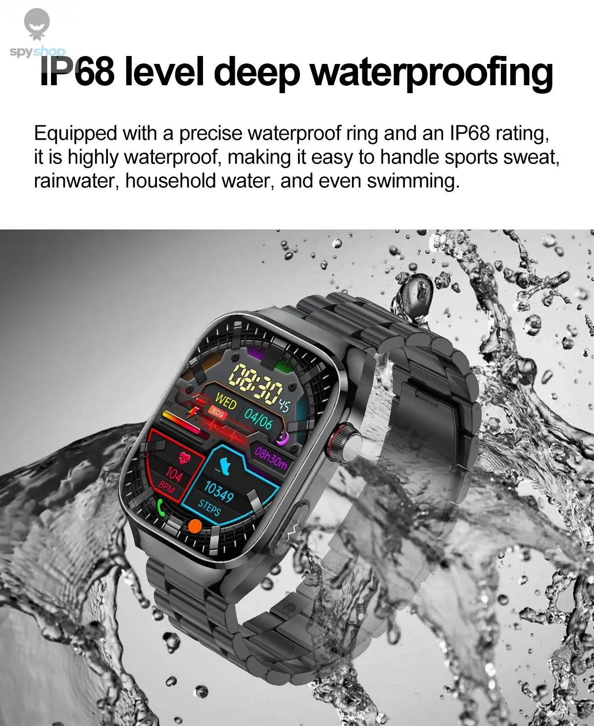 2024 New Uric Acid Blood Fat Smart Watch Men Blood Sugar ECG+PPG Blood Pressure Bluetooth Call Sports for Xiaomi Health Watch Spy-shop.com