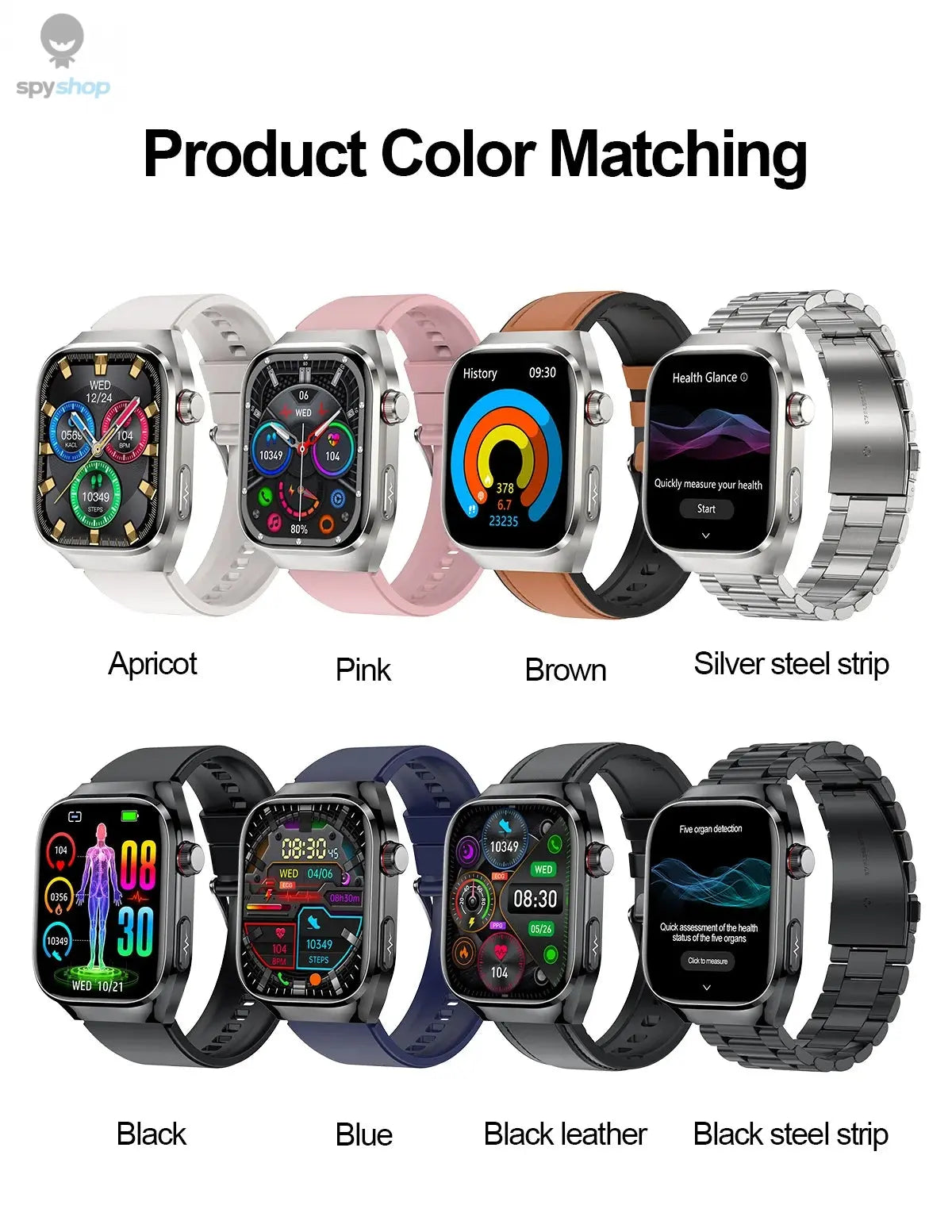 2024 New Uric Acid Blood Fat Smart Watch Men Blood Sugar ECG+PPG Blood Pressure Bluetooth Call Sports for Xiaomi Health Watch Spy-shop.com