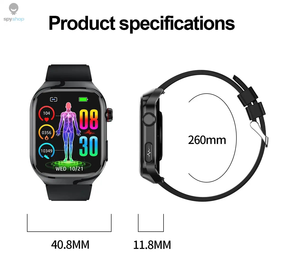 2024 New Uric Acid Blood Fat Smart Watch Men Blood Sugar ECG+PPG Blood Pressure Bluetooth Call Sports for Xiaomi Health Watch Spy-shop.com