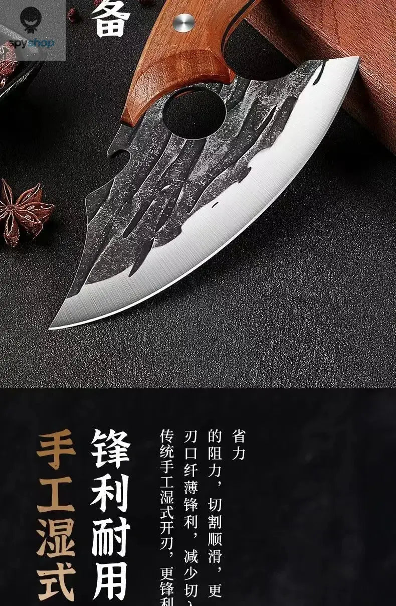 2024new Outdoor Pick Bones Dedicated Knife Hand-Forged Meat Cutting Knife Slaughter Professional Meat Selling Knife