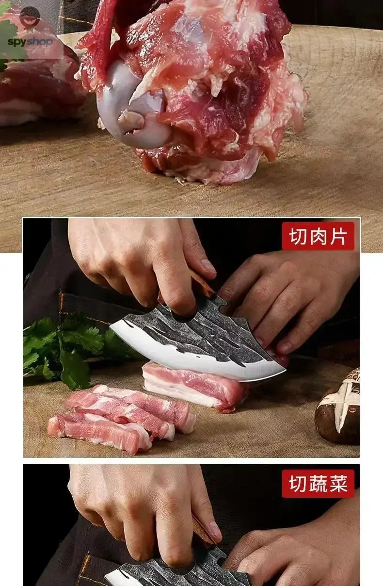 2024new Outdoor Pick Bones Dedicated Knife Hand-Forged Meat Cutting Knife Slaughter Professional Meat Selling Knife