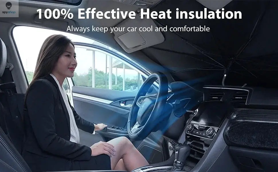 2025 Car Umbrella Windshield Sunshade Foldable Sun Shade Front Window Cover for UV Block Heat Portable Protector Parasol Spy-shop.com