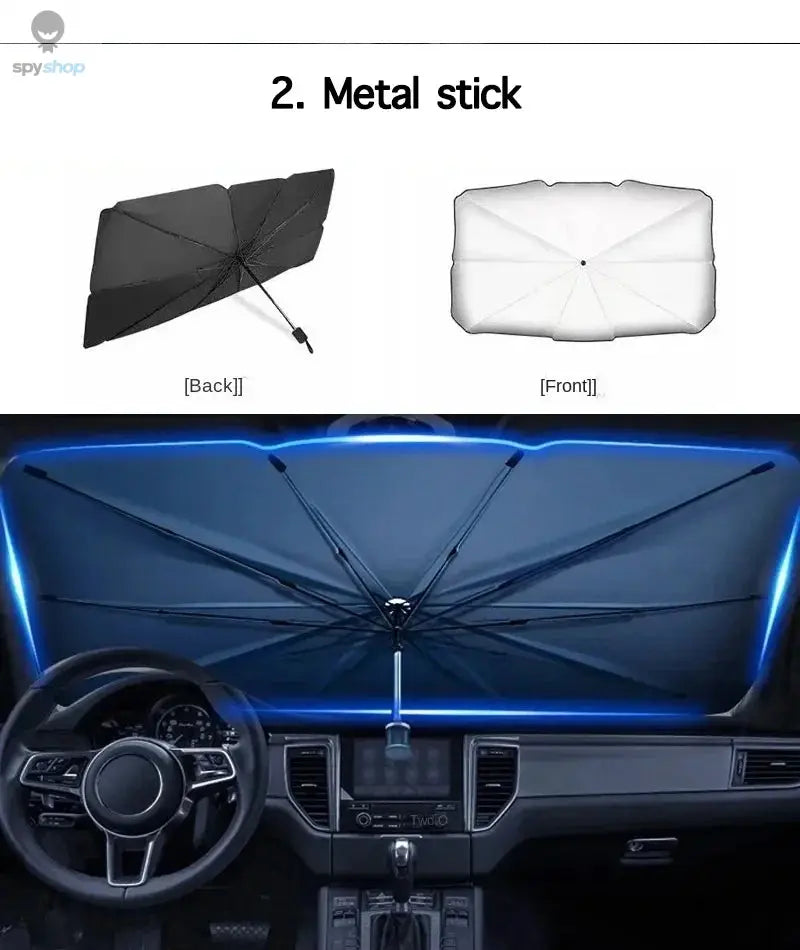 2025 Car Umbrella Windshield Sunshade Foldable Sun Shade Front Window Cover for UV Block Heat Portable Protector Parasol Spy-shop.com