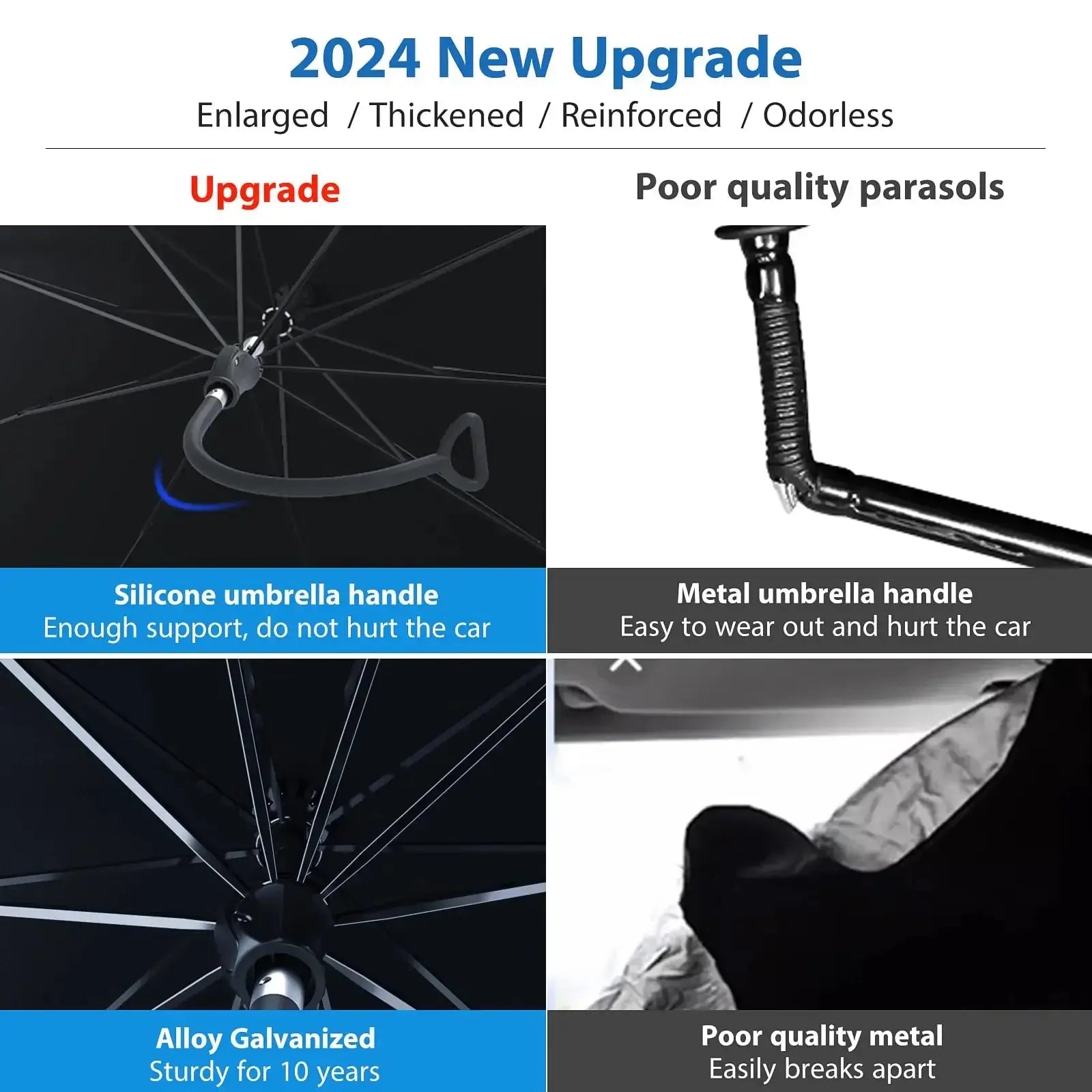 2025 Car Umbrella Windshield Sunshade Foldable Sun Shade Front Window Cover for UV Block Heat Portable Protector Parasol Spy-shop.com