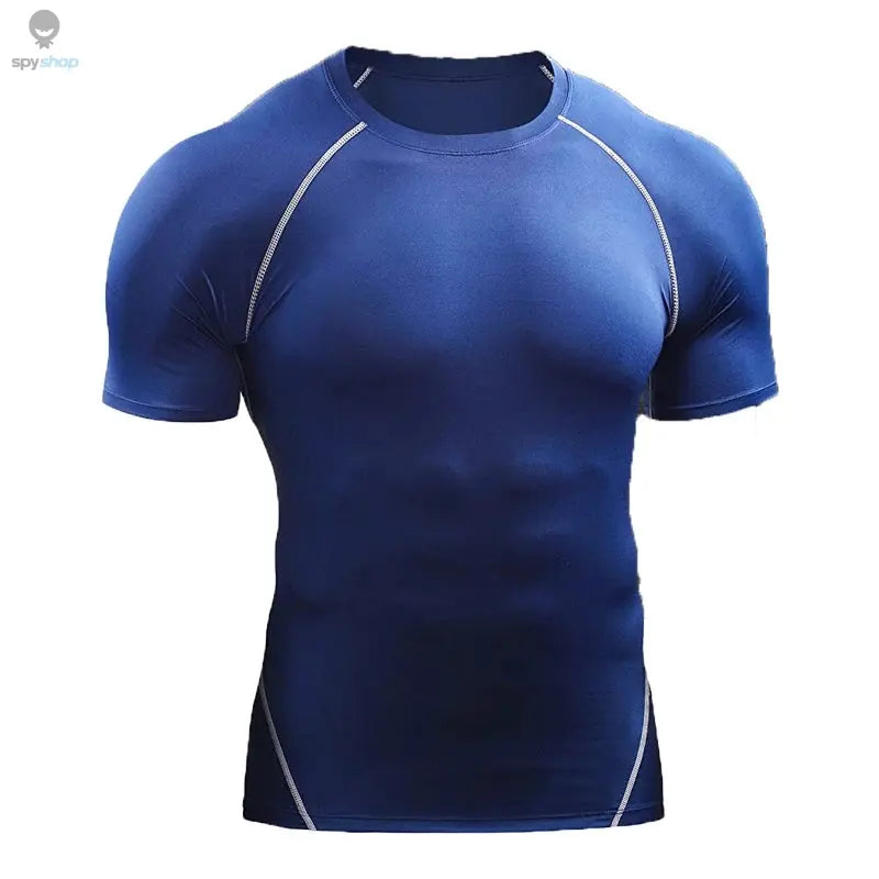 2025 Compression T Shirt Men Summer Sportswear Running T-shirt Elastic Quick Dry Sport Tops Tee Athletic Gym Workout Shirts Men