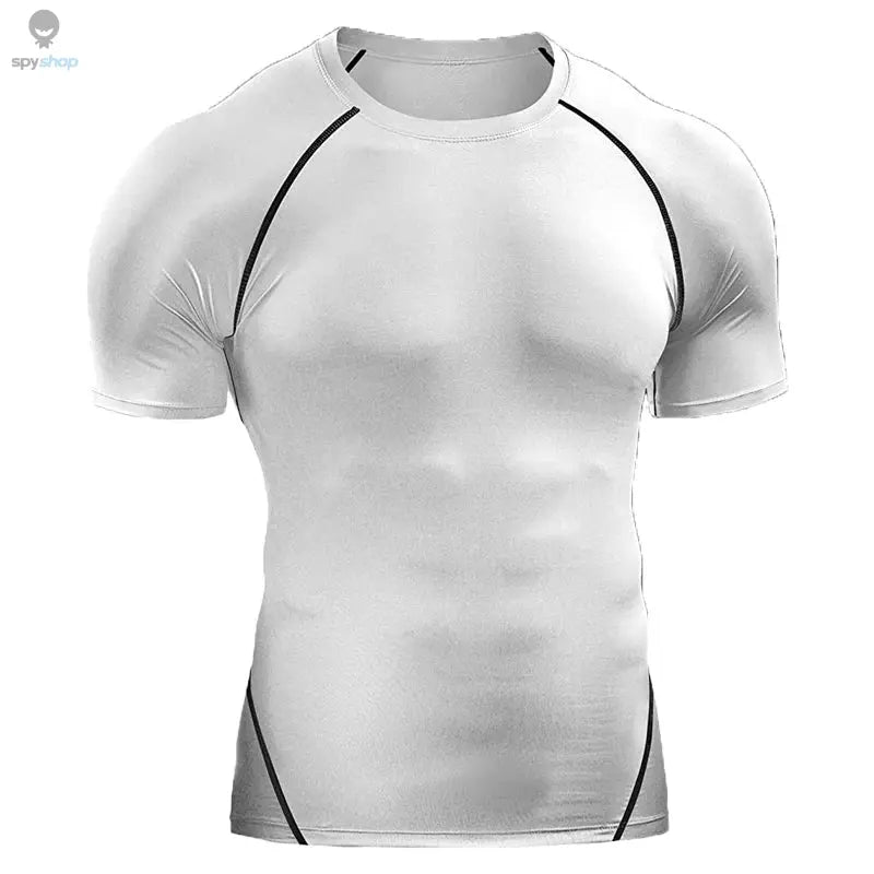 2025 Compression T Shirt Men Summer Sportswear Running T-shirt Elastic Quick Dry Sport Tops Tee Athletic Gym Workout Shirts Men