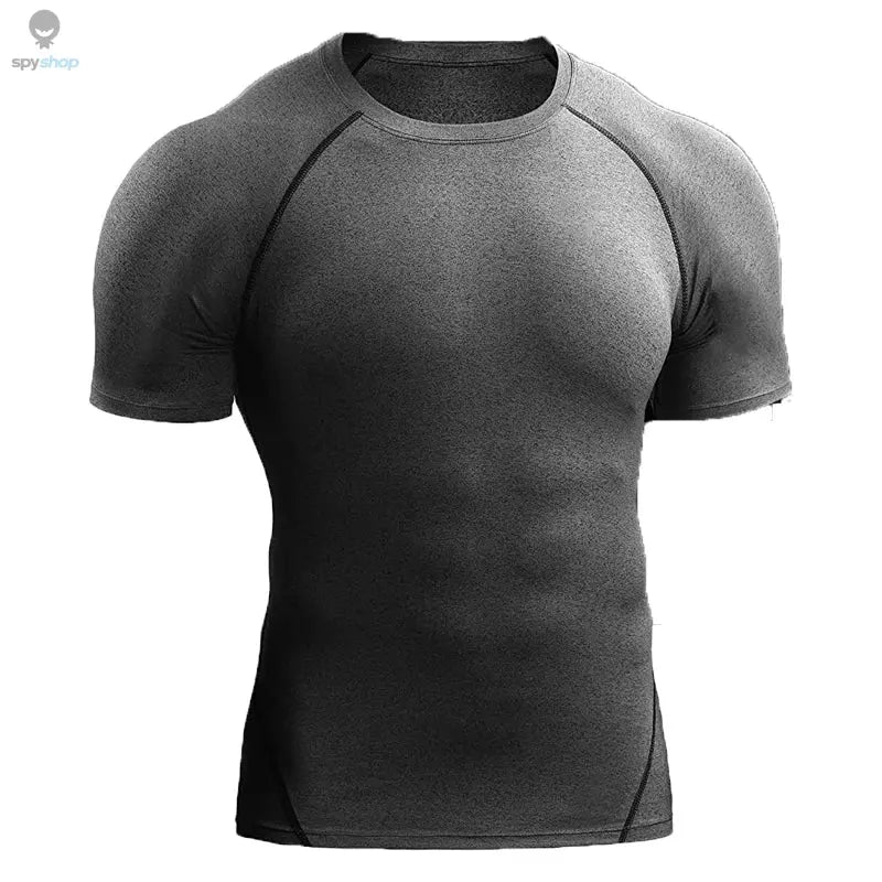 2025 Compression T Shirt Men Summer Sportswear Running T-shirt Elastic Quick Dry Sport Tops Tee Athletic Gym Workout Shirts Men