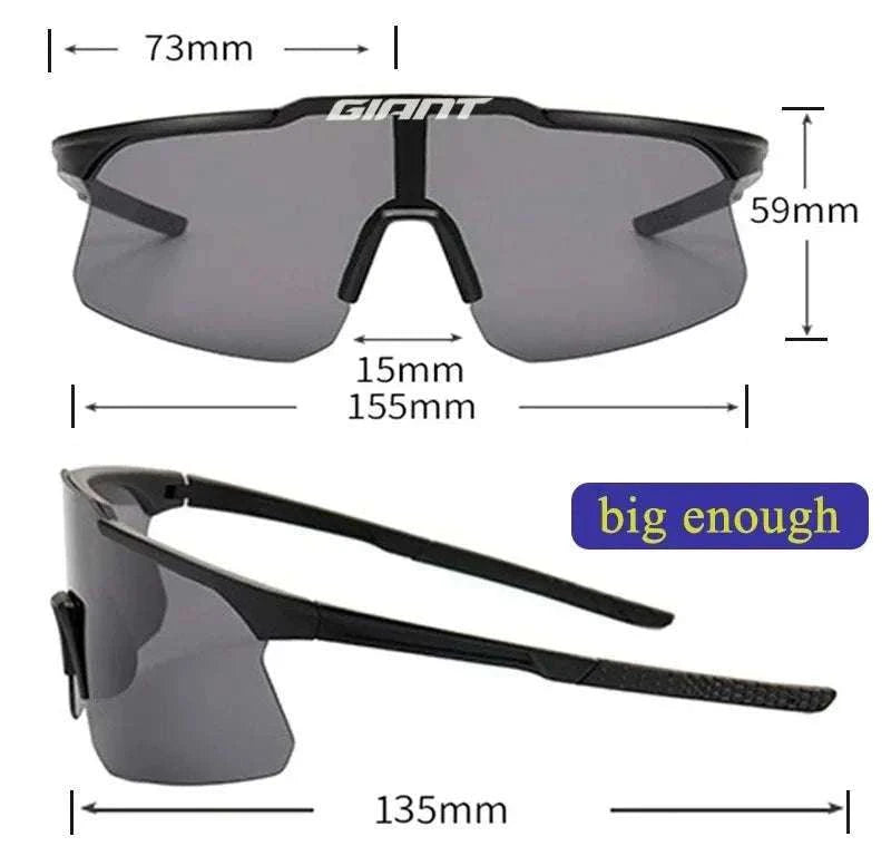 2025 Giant Cycling Glasses UV400 Anti-Fog Sports Sunglasses-C8-with-box / China Mainland