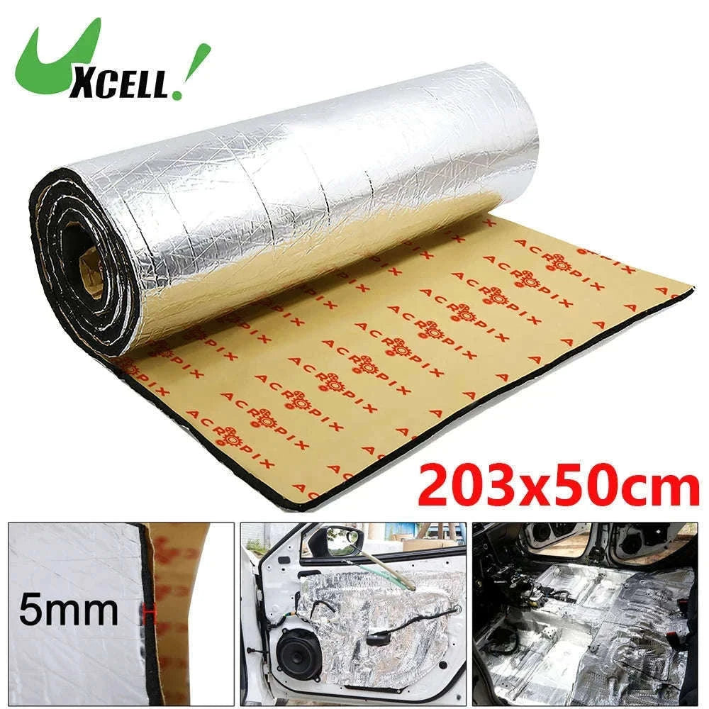 203cm x 100cm Car Firewall Heat and Sound Deadener Insulation Mat, 5mm-5mmx203cmx100cm